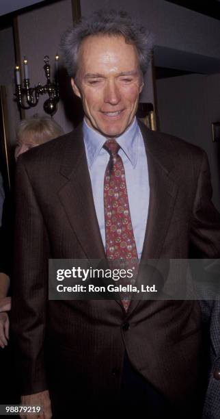 Actor Clint Eastwood attends Los Angeles Film Critic's Circle Awards on January 19, 1993 at the Bel Age Hotel in Los Angeles, California.