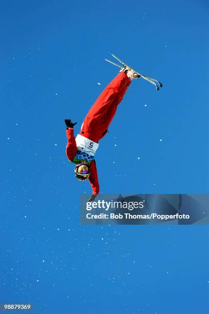 Shaung Cheng of China competes in the freestyle skiing ladies' aerials qualification on day 9 of the Vancouver 2010 Winter Olympics at Cypress...
