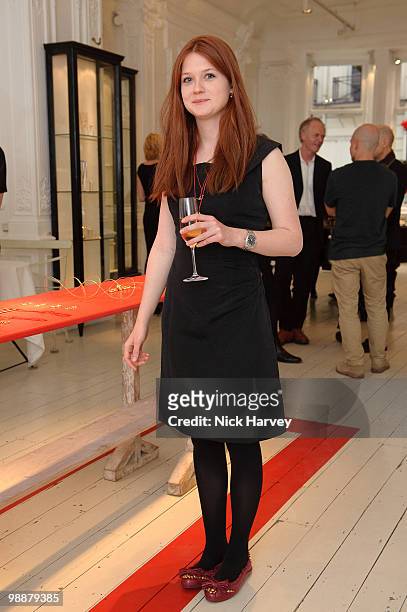 Bonnie Wright attends launch of the Nuba collection at Wright And Teague at their Dover Street store on May 5, 2010 in London, England.