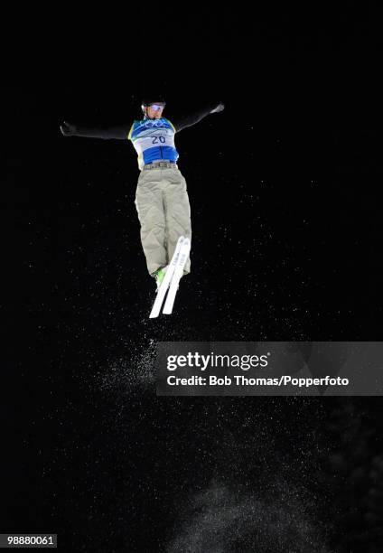 Stanislav Kravchuk of the Ukraine competes during the freestyle skiing men's aerials qualification on day 11 of the Vancouver 2010 Winter Olympics at...