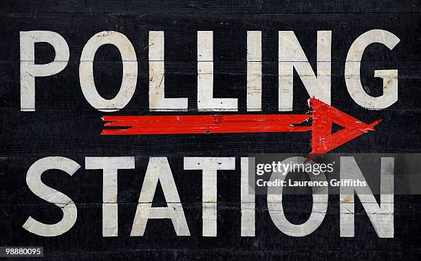 General view as members of the public cast their vote shortly before Liberal Democrat Leader Nick Clegg at Bents Green Methodist Church on May 6,...