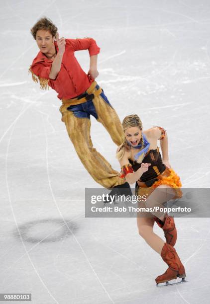 Nathalie Pechalat and Fabian Bourzat of France compete in the figure skating ice dance - original dance on day 10 of the Vancouver 2010 Winter...