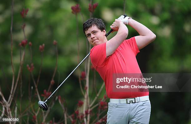 Nicholas Morris of Surrey Downs GC in action during the Powerade PGA Assistants' Championship South Qualifier at Coombe Wood Golf Club on May 5, 2010...