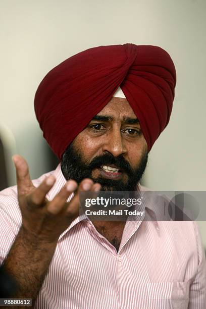 Pargat Singh and Amrita Bose at a press conference in New Delhi on May 5, 2010. Launching a scathing attack on the Indian Olympic Association, the...