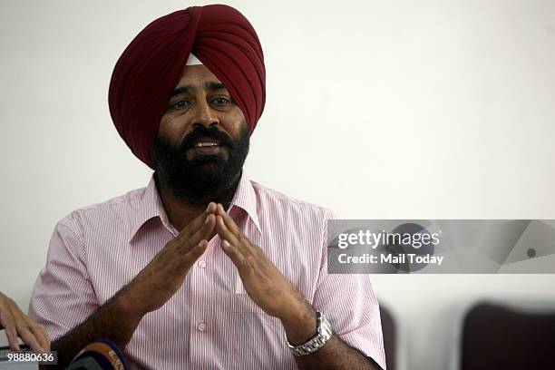 Pargat Singh and Amrita Bose at a press conference in New Delhi on May 5, 2010. Launching a scathing attack on the Indian Olympic Association, the...