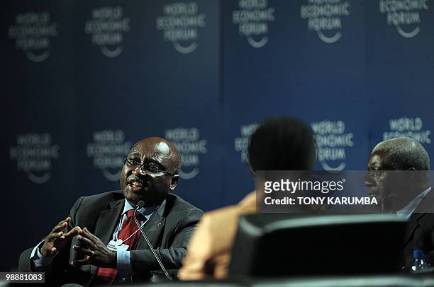 Africa Development Bank, ADB President, Donald Kaberuka speaks during a session on investment in Africa on the second day of the World Economic Forum...