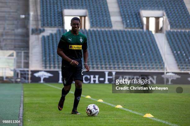 Mamadou Doucoure during a training session of Borussia Moenchengladbach at Borussia-Park on July 01, 2018 in Moenchengladbach, Germany.