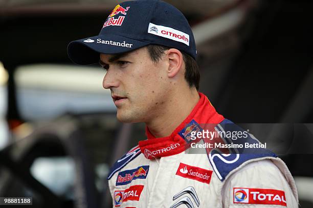 Daniel Sordo of Spain in the Service Area during the Shakedown of the WRC Rally of New Zealand on May 6, 2010 in Auckland, New Zealand.