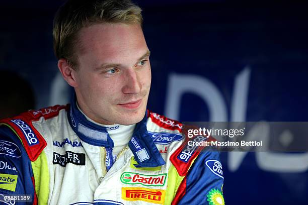 Jari Matti Latvala of Finland in the Service Area during the Shakedown of the WRC Rally of New Zealand on May 6, 2010 in Auckland, New Zealand.