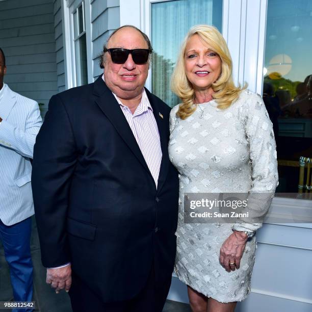 John Catsimatidis and Margo Catsimatidis attend Jean And Martin Shafiroff Host Cocktails For Stony Brook Southampton Hospital on June 30, 2018 in...