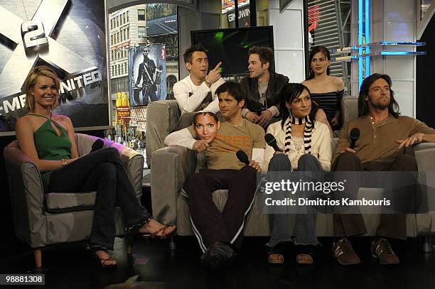 Rebecca Romijin Stamos, Alan Cumming, Shawn Ashmore, James Marsden, Famke Janssen, Anna Paquin and Hugh Jackman