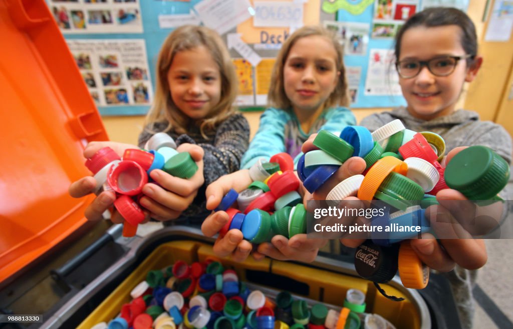 Collecting bottle caps for charity