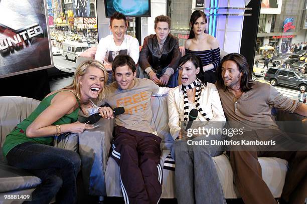 Rebecca Romijin Stamos, James Marsden, Alan Cumming, Shawn Ashmore, Famke Janssen, Anna Paquin and Hugh Jackman