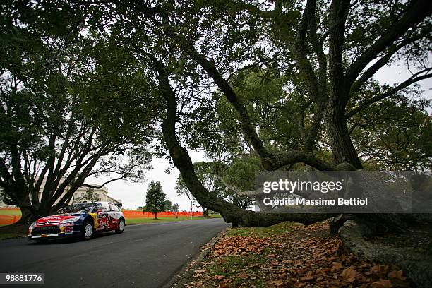 Daniel Sordo of Spain and Marc Marti of Spain compete in their Citroen C4 Total during the Shakedown of the WRC Rally of New Zealand on May 6, 2010...