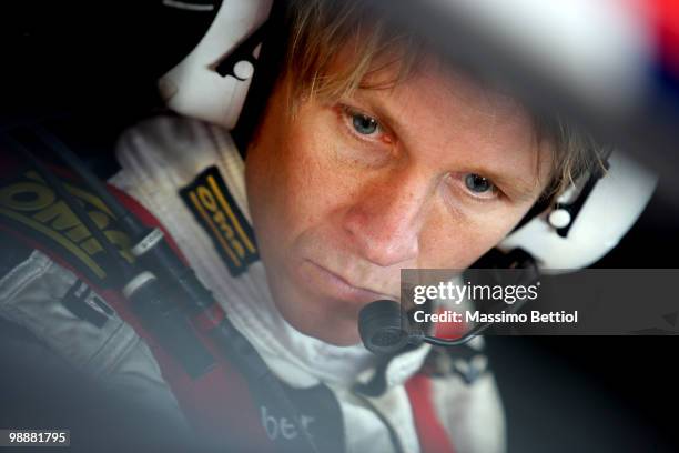 Petter Solberg of Norway in the Service Area during the Shakedown of the WRC Rally of New Zealand on May 6, 2010 in Auckland, New Zealand.