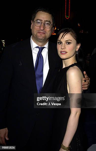 Tom Rothman and Anna Paquin