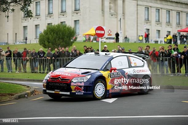 Daniel Sordo of Spain and Marc Marti of Spain compete in their Citroen C4 Total during the Shakedown of the WRC Rally of New Zealand on May 6, 2010...