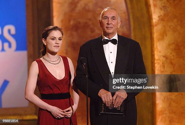 Anna Paquin and Frank Langella, presenters