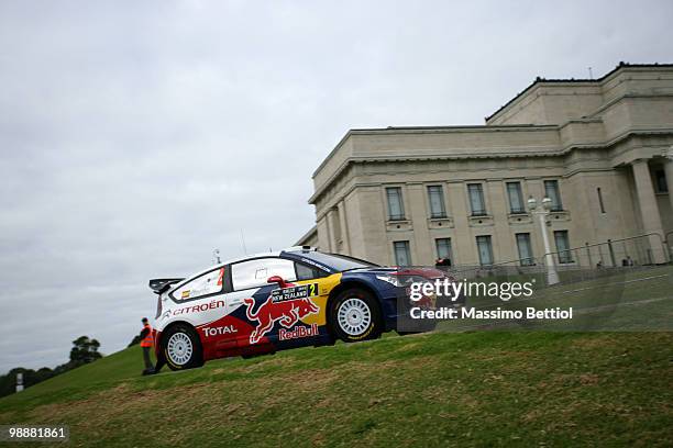 Daniel Sordo of Spain and Marc Marti of Spain compete in their Citroen C4 Total during the Shakedown of the WRC Rally of New Zealand on May 6, 2010...