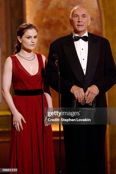 Anna Paquin and Frank Langella, presenters