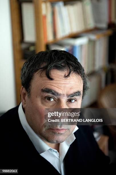 Algerian born historian and writer Benjamin Stora poses on May 6, 2010 at his home in Asnieres-sur-Seine, a Paris suburb. Stora is one of 12...