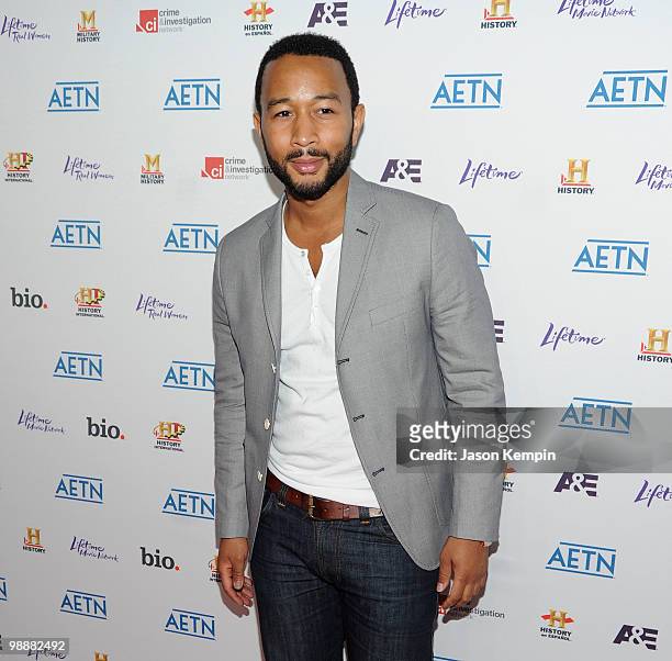 Musician John Legend attends the 2010 A&E Upfront at the IAC Building on May 5, 2010 in New York City.
