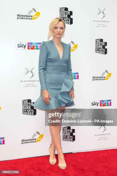 Emily Berrington arriving for the South Bank Sky Arts Awards at Savoy Hotel, central London.