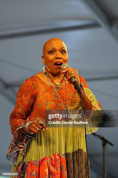 Dee Dee Bridgewater performs on day five of New Orleans Jazz & Heritage Festival on April 30, 2010 in New Orleans, Louisiana.