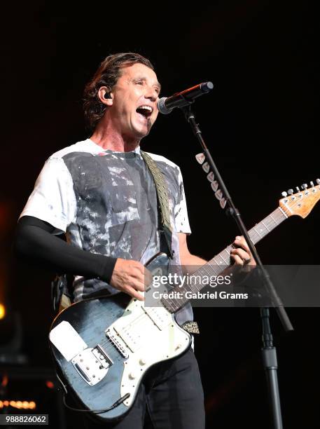 Gavin Rossdale of Bush performs at the 101 WKQX Piqniq at Hollywood Casino Amphitheatre on June 30, 2018 in Tinley Park, Illinois.