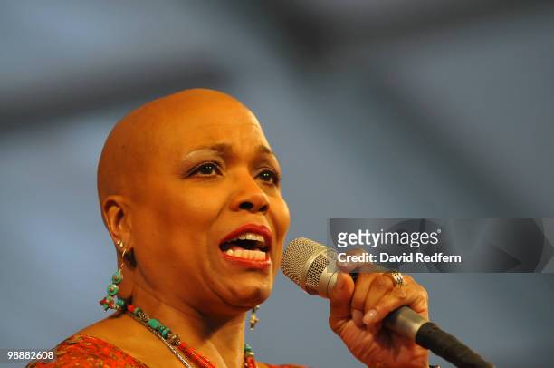 Dee Dee Bridgewater performs on day five of New Orleans Jazz & Heritage Festival on April 30, 2010 in New Orleans, Louisiana.