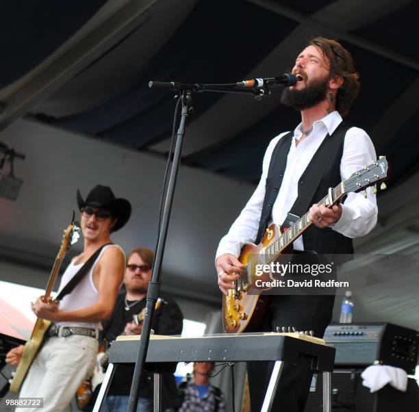 Bill Reynolds and Ben Bridwell of Band of Horses perform on day six of New Orleans Jazz & Heritage Festival on May 1, 2010 in New Orleans, Louisiana.