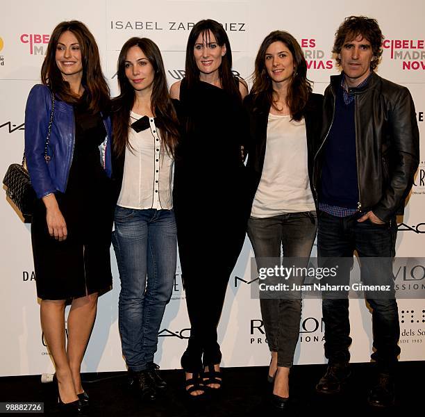 Nagore Aramburu, Nerea Garmendia, Isabel Zapardiez, Maialen Vega and Mikel Erentxu attend Isabel Zapardiez new collection at Cibeles Madrid Novias on...