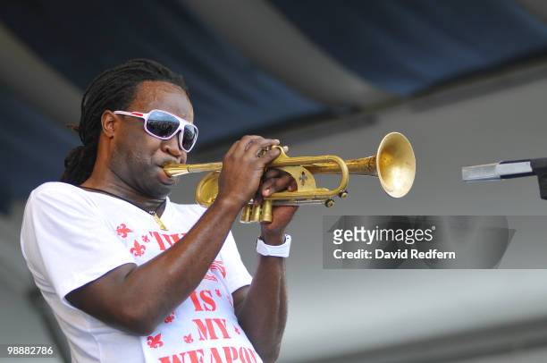 Shamarr Allen performs on day six of New Orleans Jazz & Heritage Festival on May 1, 2010 in New Orleans, Louisiana.