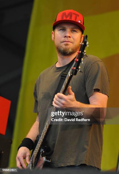 Jeff Ament of Pearl Jam performs on day six of New Orleans Jazz & Heritage Festival on May 1, 2010 in New Orleans, Louisiana.