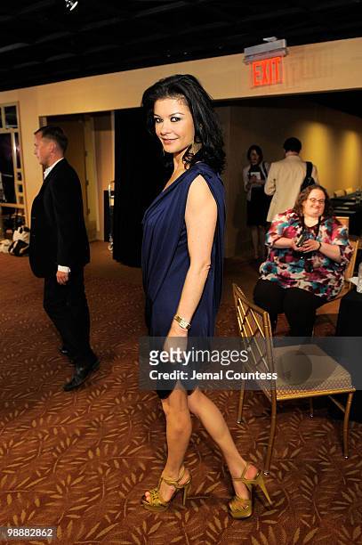 Actress Catherine Zeta-Jones attends the 2010 Tony Awards Meet the Nominees press reception at The Millennium Broadway Hotel on May 5, 2010 in New...