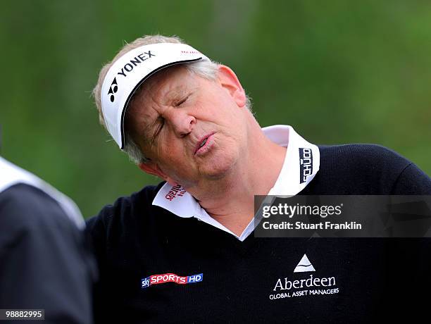 Ryder Cup captain Colin Montgomerie of Scotland on the 17th hole during the first round of the BMW Italian Open at Royal Park I Roveri on May 6, 2010...