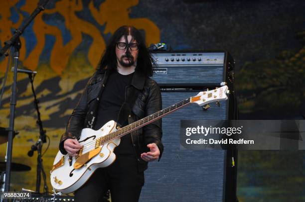 Jack Lawrence of The Dead Weather performs on day seven of New Orleans Jazz & Heritage Festival on May 2, 2010 in New Orleans, Louisiana. He plays a...