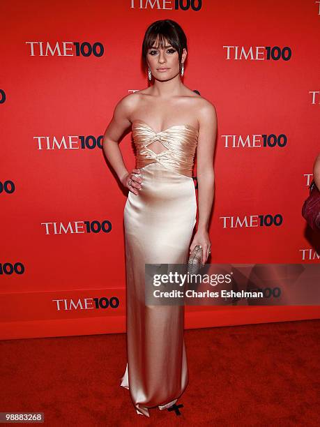 Actress/singer Lea Michele attends the 2010 TIME 100 Gala at the Time Warner Center on May 4, 2010 in New York City.