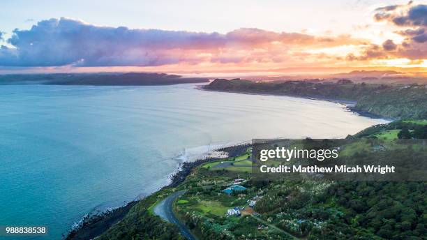 Sunset Raglan 263 Raglan Beach New Zealand Stock Photos, High-Res Pictures, and ...