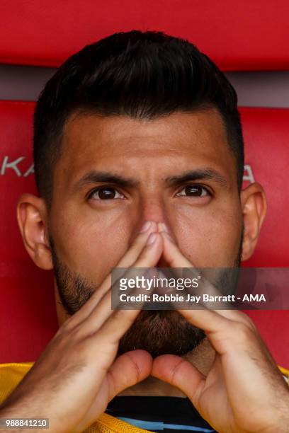 Sergio Aguero of Argentina during the 2018 FIFA World Cup Russia Round of 16 match between France and Argentina at Kazan Arena on June 30, 2018 in...