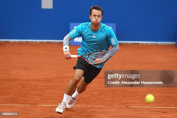 Philipp Kohlschreiber of Germany runs during his match against Santiago Ventura of Spain at day 5 of the BMW Open at the Iphitos tennis club on May...