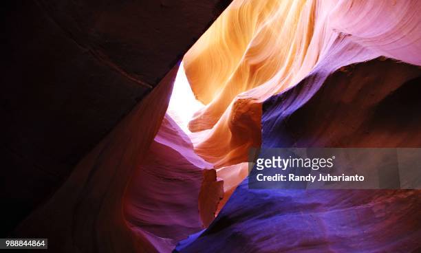 spectrum of lights, antelope canyon. - spectrum 2014 inside stock pictures, royalty-free photos & images