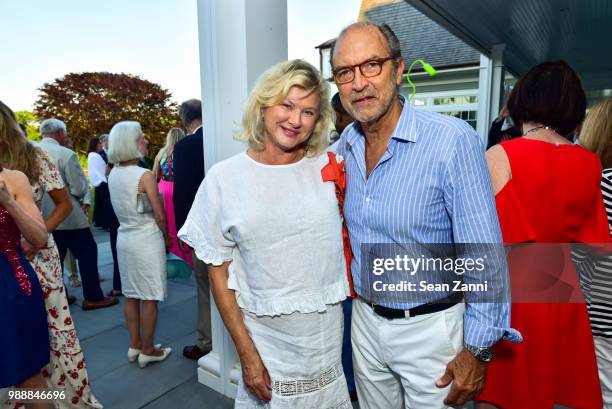 Liliana Cavendish and William Cavendish attend Jean And Martin Shafiroff Host Cocktails For Stony Brook Southampton Hospital on June 30, 2018 in...