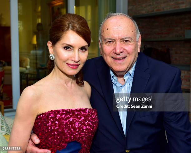 Jean Shafiroff and Martin Shafiroff attend Jean And Martin Shafiroff Host Cocktails For Stony Brook Southampton Hospital on June 30, 2018 in...