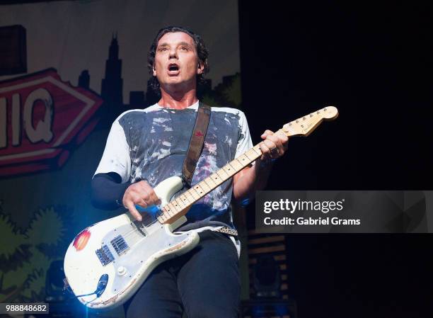 Gavin Rossdale of Bush performs at the 101 WKQX Piqniq at Hollywood Casino Amphitheatre on June 30, 2018 in Tinley Park, Illinois.