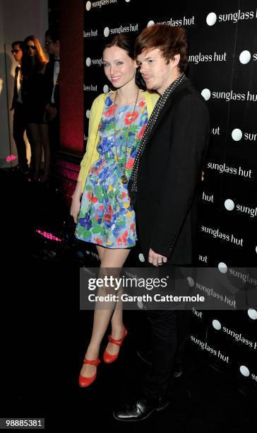 Sophie Ellis Bextor and Richard Jones arrive at the Sunglass Hut Flagship store launch on April 29, 2010 in London, England.