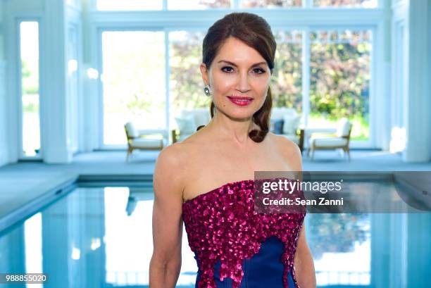 Jean Shafiroff attends Jean And Martin Shafiroff Host Cocktails For Stony Brook Southampton Hospital on June 30, 2018 in Southampton, New York.