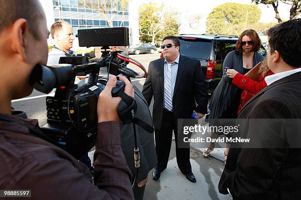 Chaz Bono is taped by documentary film makers as he arrives to the Santa Monica Courthouse to formally ask a judge to change his name and gender...