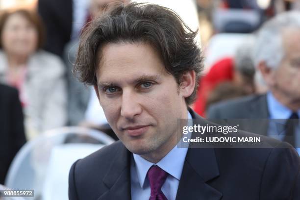 Simone Veil's grandson Sebastien Veil arrives to attend the burial ceremony for former French politician and Holocaust survivor Simone Veil and her...