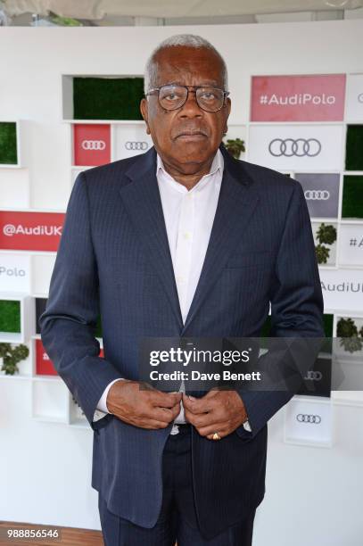 Sir Trevor McDonald attends the Audi Polo Challenge at Coworth Park Polo Club on July 1, 2018 in Ascot, England.